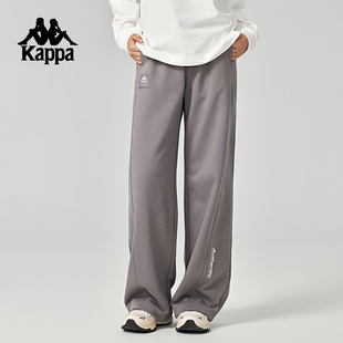 子针织直筒裤 复古跑步裤 女2025秋冬新款 Kappa卡帕背靠背运动长裤