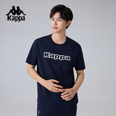 Kappa卡帕背靠背运动T恤男2026夏季 休闲印花短袖 新款 复古圆领半袖