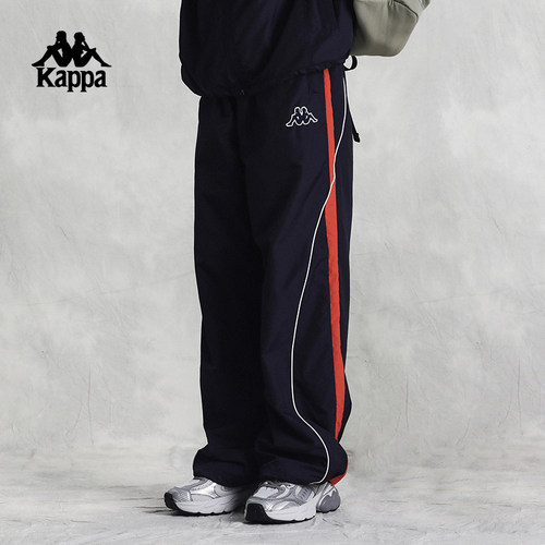 卡帕男运动裤撞色休闲束脚裤