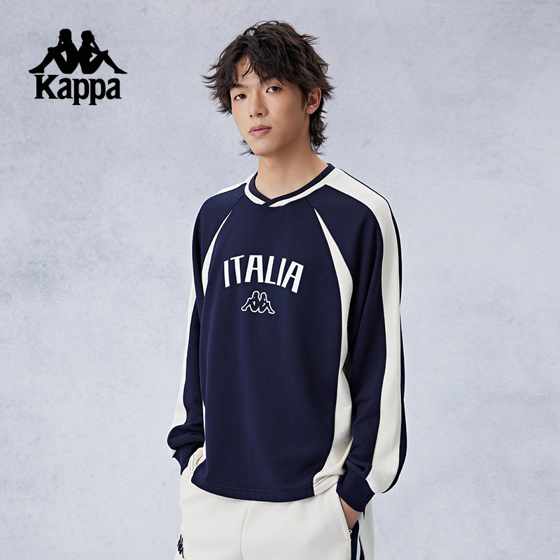 Kappa卡帕背靠背针织套头衫女款2026新款运动上衣休闲长袖卫衣男,运动服/休闲服装,运动T恤,淘宝优惠券,粉丝福利购,淘宝优惠卷