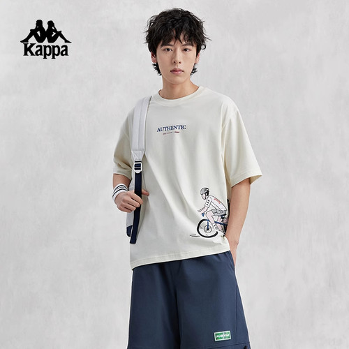 Kappa卡帕短袖2026新款情侣男女夏索罗娜休闲T恤骑行字母图案半袖