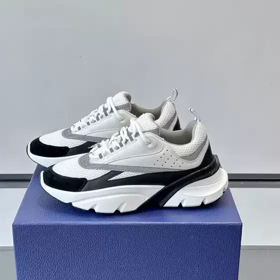 Men's Genuine Leather Mesh Breathable Casual Sneakers - Trendy Lace-Up Oxford Style Athletic Leisure Shoes Spring 2026 New Arrival