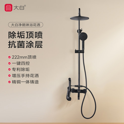 大白喷头明装淋浴花洒