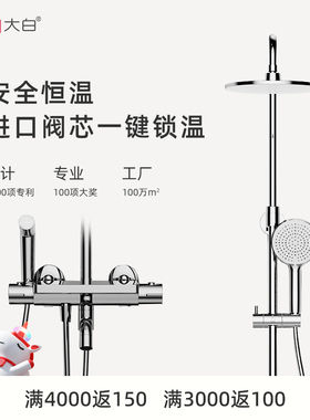 【政府补贴】diiib大白恒温淋浴花洒套装自动全铜卫生间浴室增压