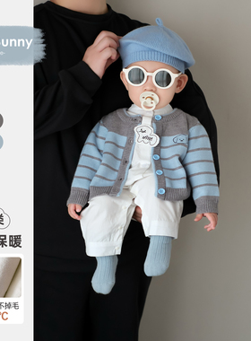 男宝宝套装春季婴儿帅气一整套衣服2026新款小月龄婴幼儿春装外套