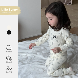 儿童家居服睡衣秋季新款A类婴幼儿宝宝分体长袖上衣裤子2件套春秋