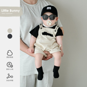 套装 洋气宝宝衣服夏季 薄款 韩范痞帅男童夏装 婴幼儿T恤背带连体裤