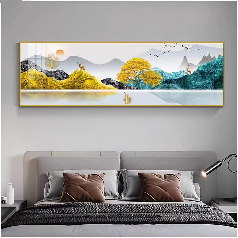 轻奢卧室床头墙面装饰画