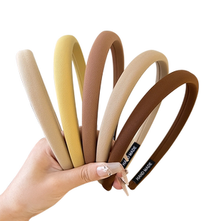 法式美拉德细发箍女2025新款高颅顶发卡秋冬百搭发捆外出复古头箍