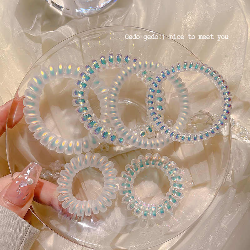 人鱼姬镭射无痕高颜值电话线发圈