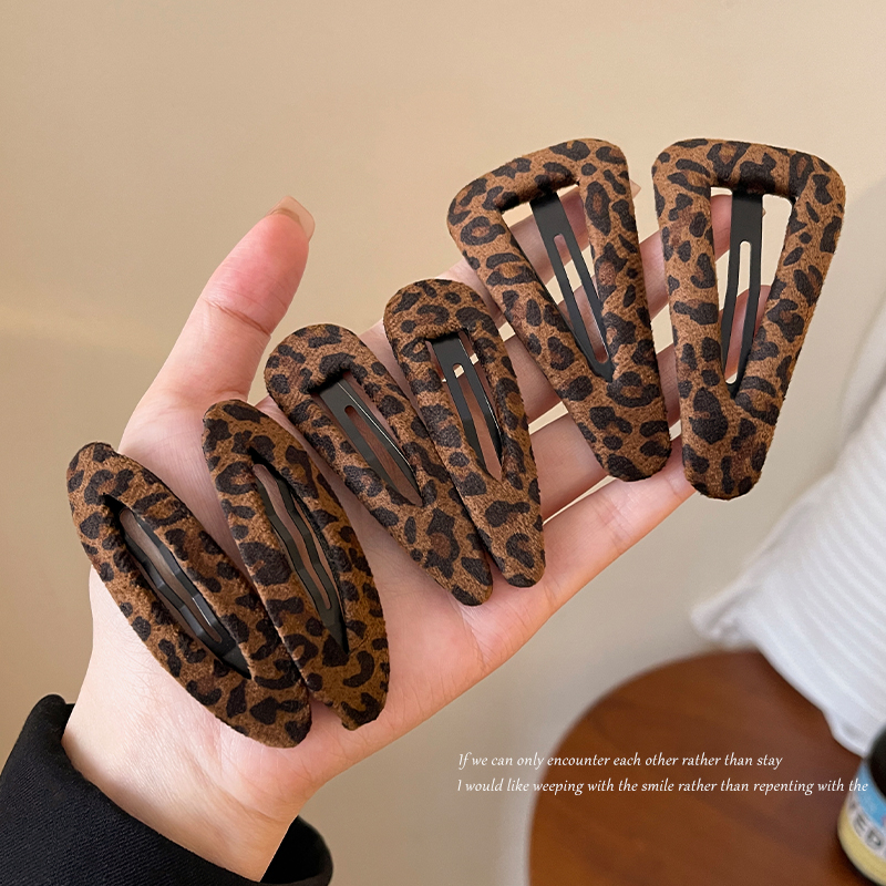 复古豹纹bb夹发夹女2025新款高端刘海夹前额碎发卡甜酷百搭侧边夹