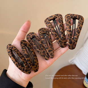 复古豹纹bb夹发夹女2026新款高端刘海夹前额碎发卡甜酷百搭侧边夹