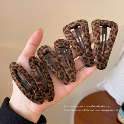 复古豹纹bb夹发夹女2025新款高端刘海夹前额碎发卡甜酷百搭侧边夹