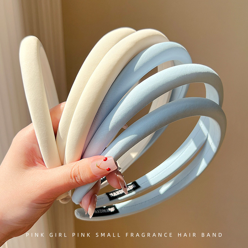 奶油蓝色海绵发箍女夏日高颅顶显脸小发捆2025新款洗脸压发卡头箍,饰品/流行首饰/时尚饰品新,发饰,淘宝优惠券,粉丝福利购,淘宝优惠卷