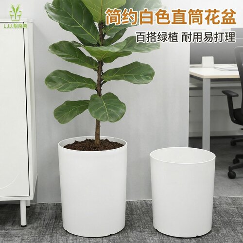 直筒树脂花盆大口径加厚加硬花盆