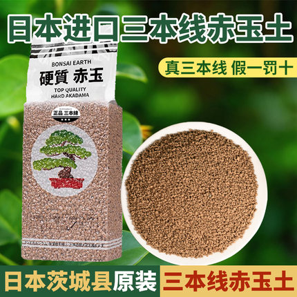 三本线赤玉土日本原装进口硬质颗粒爬宠多肉盆栽专用扦插营养土