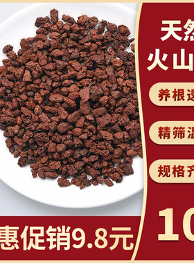 红火山石多肉火山岩铺面石头纯颗粒20斤兰花用多肉土专用营养土