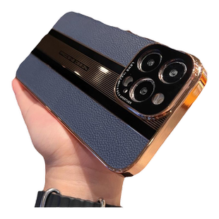 高档真皮秒变保时捷适用苹果14promax手机壳iphone13男士电镀边15磨砂外壳十三高端全包镜头16保护套女新款