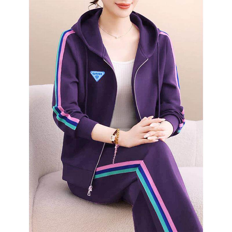 ROUMIKL休闲运动套装女2025春秋新款小个子洋气减龄显瘦卫衣运动
