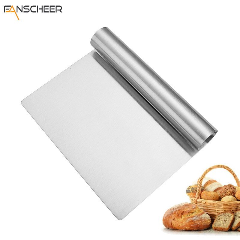 不锈钢面团切 烘焙卷边面团刀刮板 厨房面团切割工具 半圆面粉刀