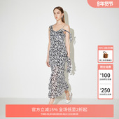 FIVE PLUS连衣裙女雪纺碎花吊带裙子荷叶边小雏菊女夏装