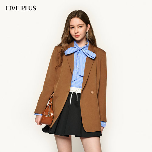 FIVE PLUS外套宽松气质通勤西服廓形可露丽风休闲百搭新款女装