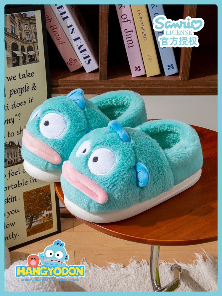 全包跟棉拖鞋女冬季2024新款室内居家用亲子儿童保暖加绒丑鱼棉鞋,居家布艺,居家棉拖/棉鞋,淘宝优惠券,粉丝福利购,淘宝优惠卷