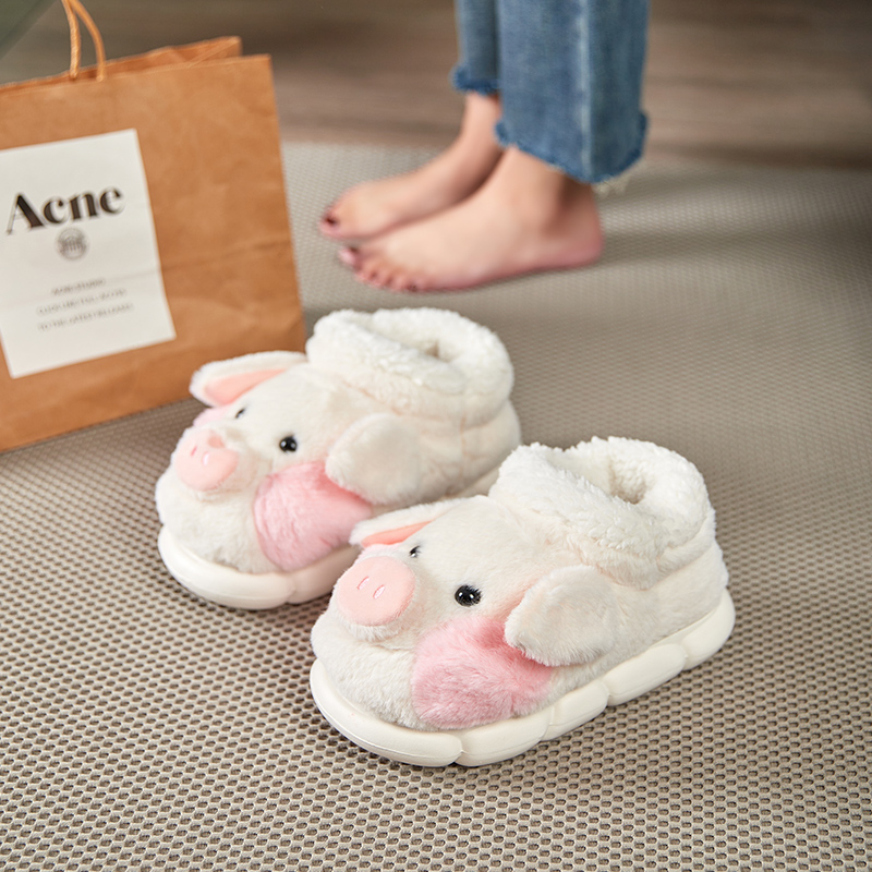 鲨际加绒棉拖鞋保暖棉鞋室内防滑