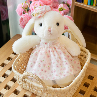 小白兔毛绒玩具大号兔子布娃娃兔公仔睡觉抱枕玩偶生日礼物送女生