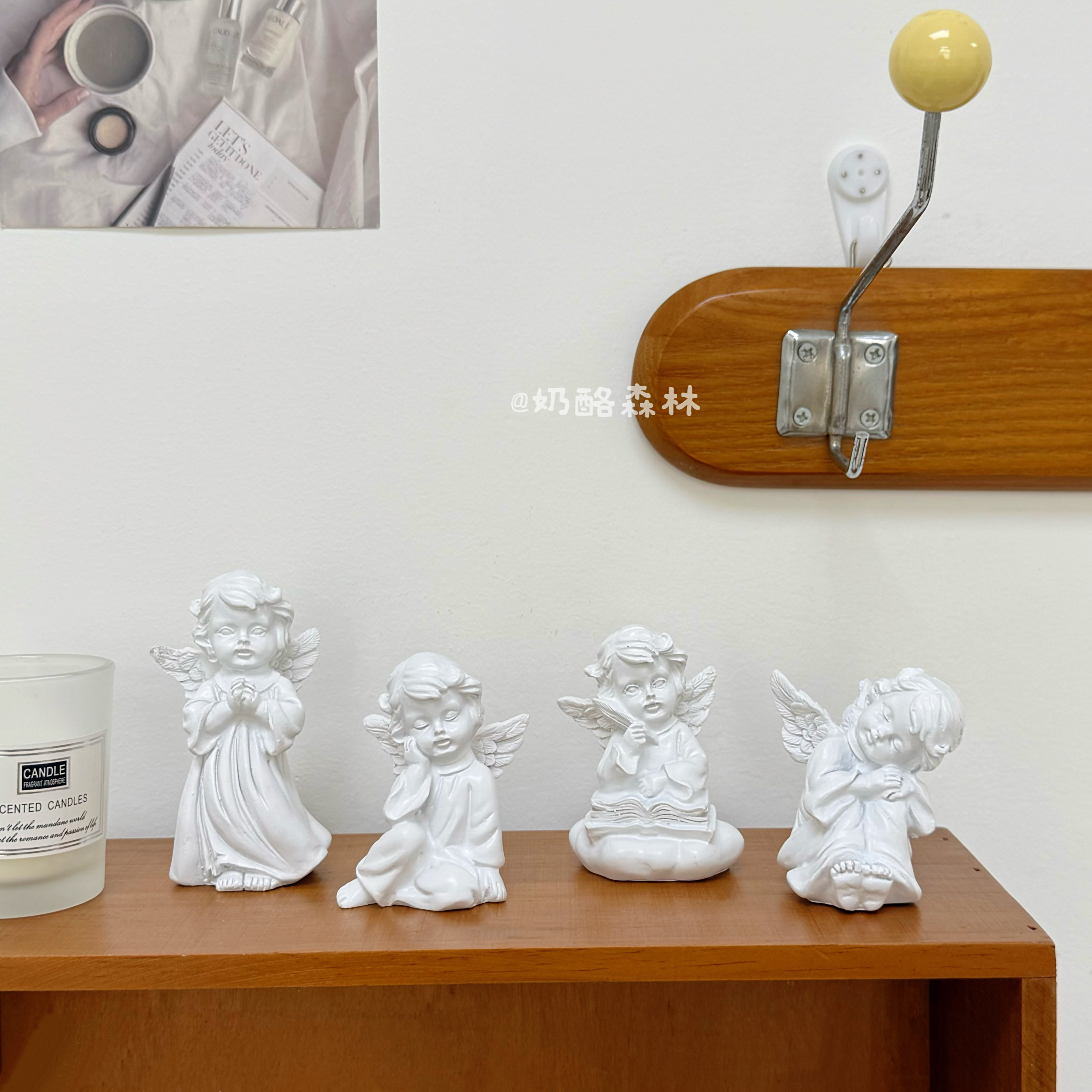 欧式复古天使摆件美式树脂创意工艺品家居桌面装饰品石膏娃娃摆设