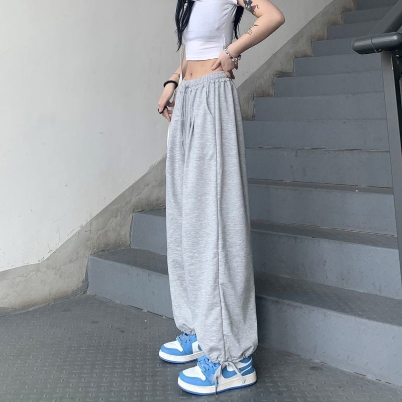 大码抽绳灯笼裤女夏季新款学生韩休闲裤