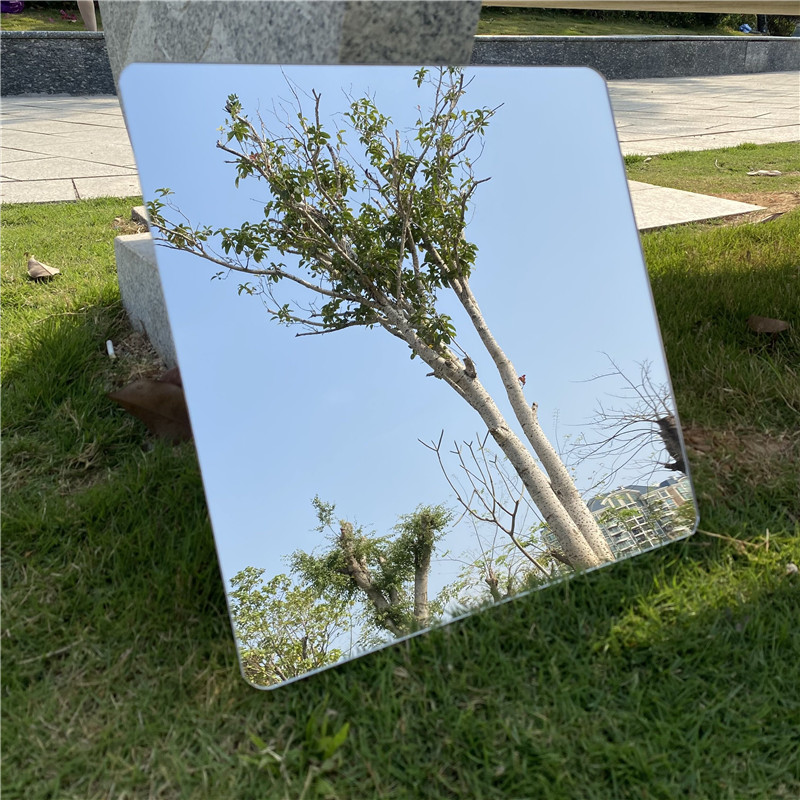 亚克力镜子圆角镜片装饰镜贴墙浴室化妆镜4片拼接组合树脂塑料镜