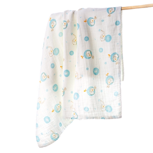 婴儿浴巾纯棉纱布宝宝新生儿洗澡抱被超柔吸水女儿童毛巾空调盖毯