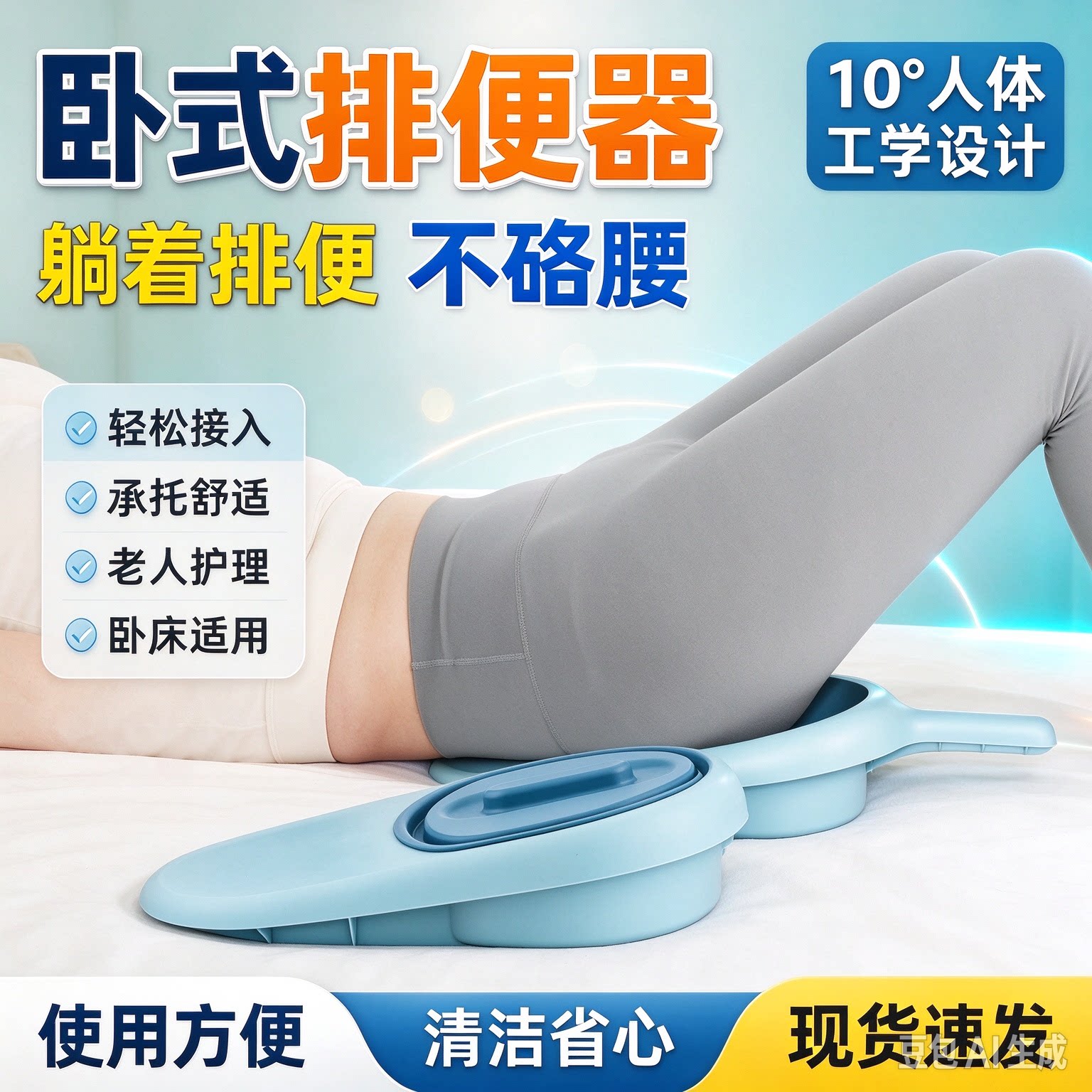 便盆老人卧床产妇男女士病人躺床上大小便护理坐便器拉屎排便神器