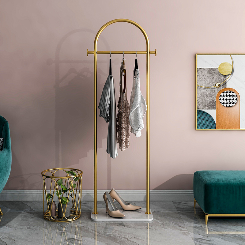 轻奢北欧风挂衣服架大理石衣帽架