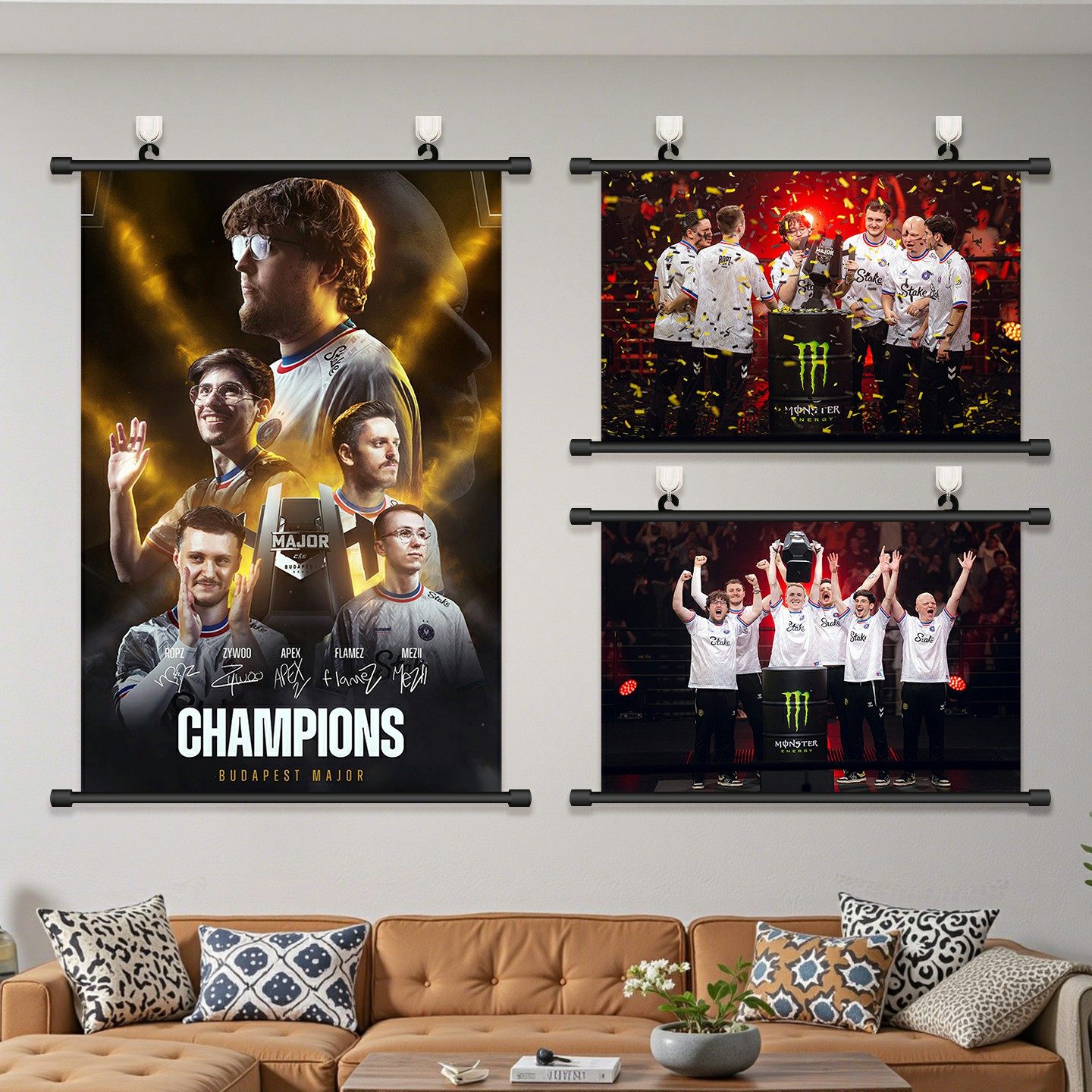 Vitality夺冠挂画CSGO2025Majo