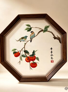 苏绣双面绣成品挂画事事如意