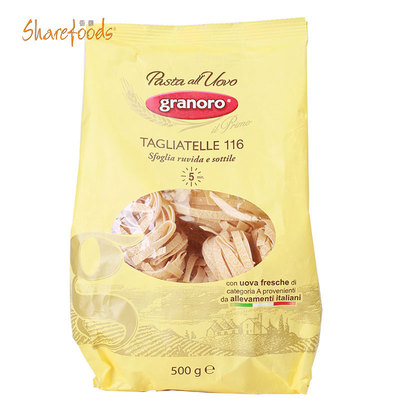 意大利原装进口金麦牌500G阔蛋面