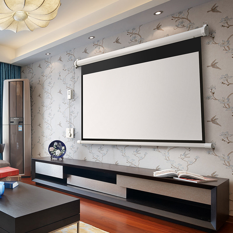 投影仪电动幕布投影幕投影家用投影布黑晶抗光屏超高清100寸投屏120寸适用于坚果小米极米屏幕电影升降金属布|msdalam kategori peralatan pejabat/Supplies/Perkhidmatan yang berkaitan, Aksesori projektor, Curtain - dari Buy2taobao.com untuk memberikan perkhidmatan ejen Taobao profesional membeli