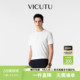 圆领商务休闲打底白色短袖 时尚 VICUTU威可多男春夏季 T恤 破风T