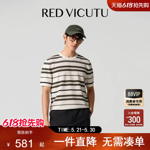 时尚条纹上衣舒适圆领