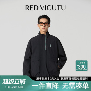 VICUTU/威可多凉山新衣拾遗录男士夹克黑色休闲百搭通勤外套
