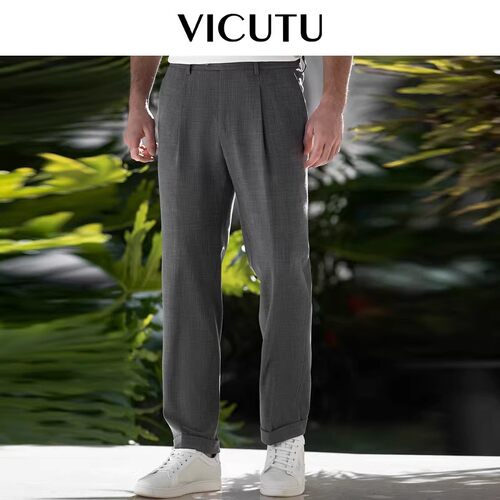VICUTU商务休闲男士垂感弹力西裤