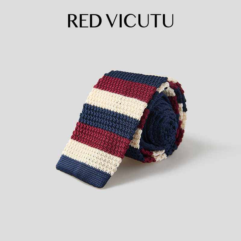 【明星同款】VICUTU威可多男士领带秋季潮流撞色休闲百搭西服领带