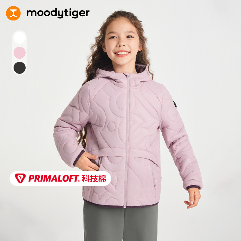 moodytiger女童冬装学生P棉外套图片