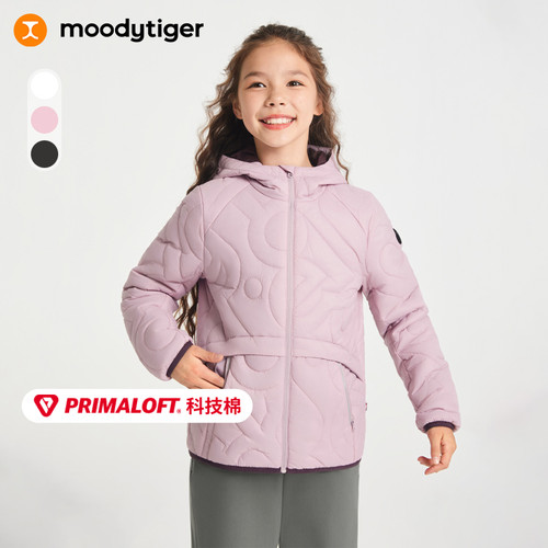 moodytiger女童冬装学生P棉外套
