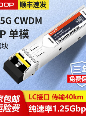 ADOP 1.25G千兆波分彩光模块用于数据中心交换机波分复用器骨干网