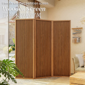 实木屏风隔断客厅玄关进门装 饰办公室遮挡家用可折叠移动简约现代