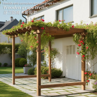 户外防腐木凉亭葡萄架庭院花园别墅室外实木长廊葡萄架