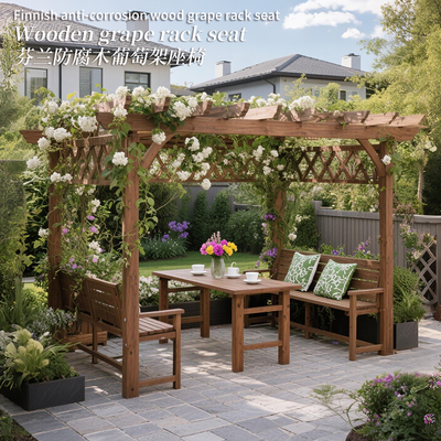 户外防腐木葡萄架亭子